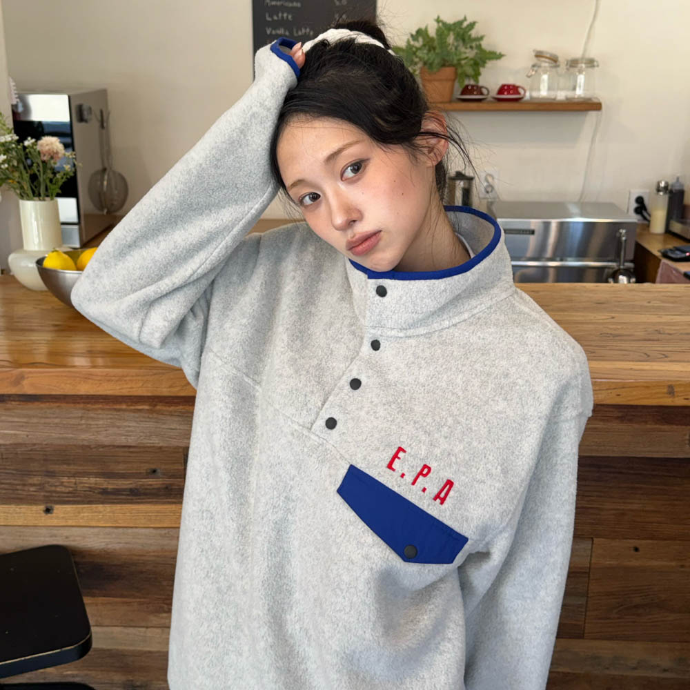아모우 폴라 플리스 아노락 크림(AMOU Polar Fleece Anorak Cream) - 6