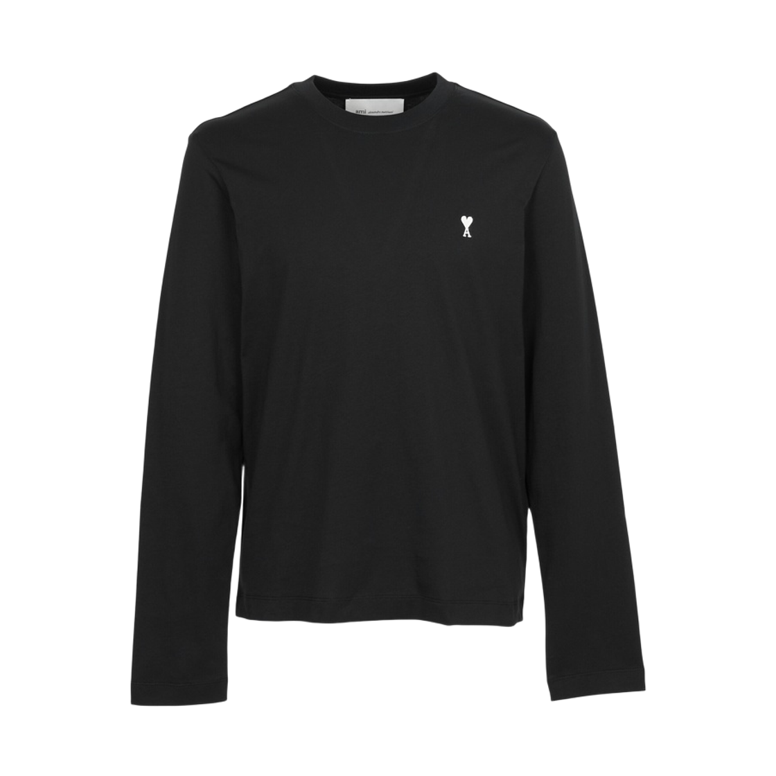 [15% 쿠폰] 아미 스몰 하트 로고 롱슬리브 티셔츠 블랙 화이트 크림([15% 쿠폰] AMI de Coeur Long Sleeve T-Shirt Black White Cream) - 2