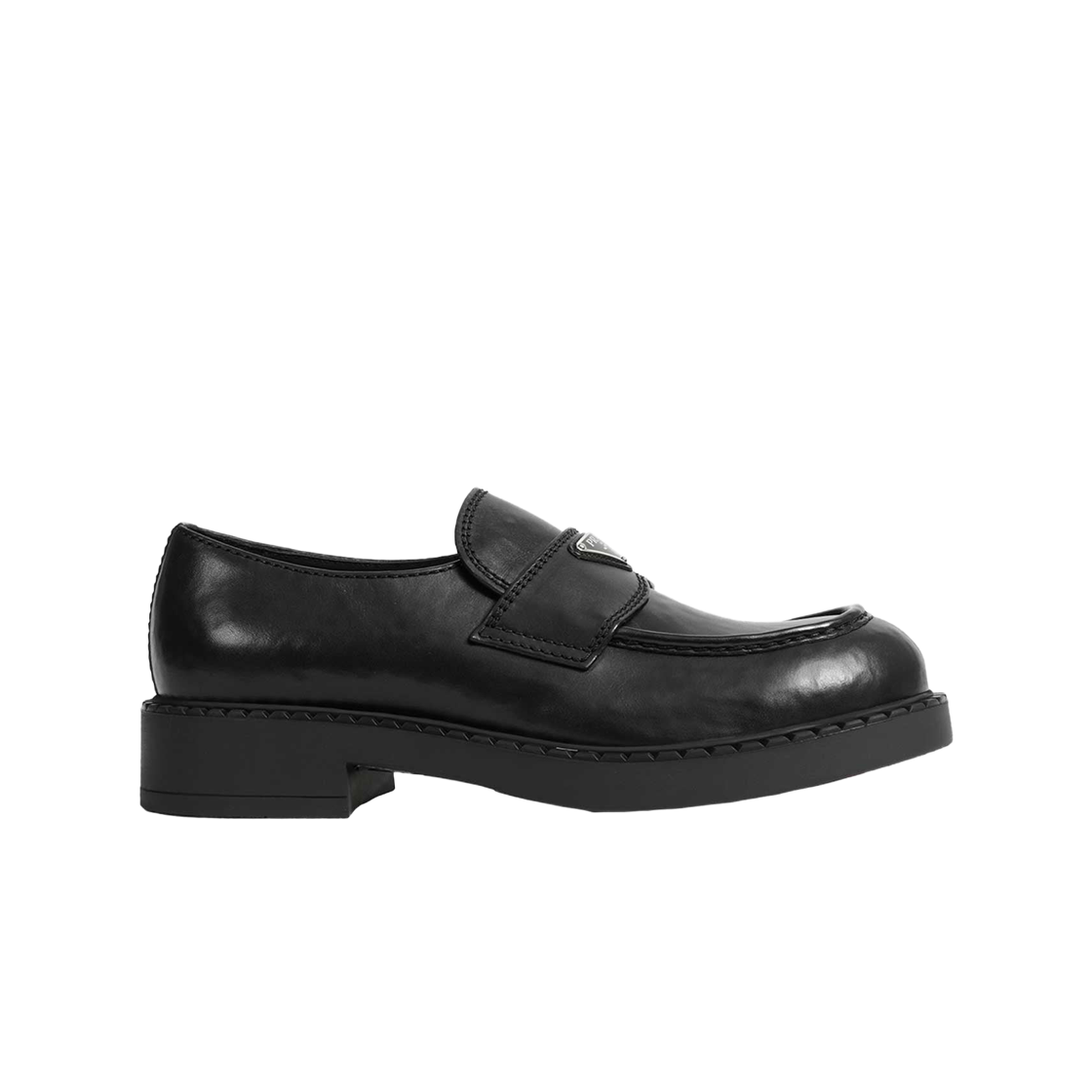 2DE127-3ZPQ-F0002 Prada Chocolate Leather Loafers Black