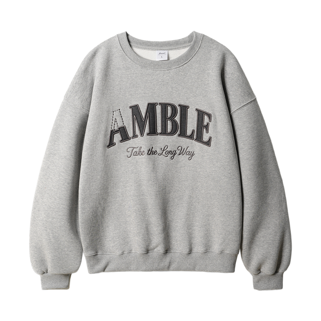 KJMT2723_gray_29 JEMUT Amble Denim Patch Sweatshirts Gray KJMT2723