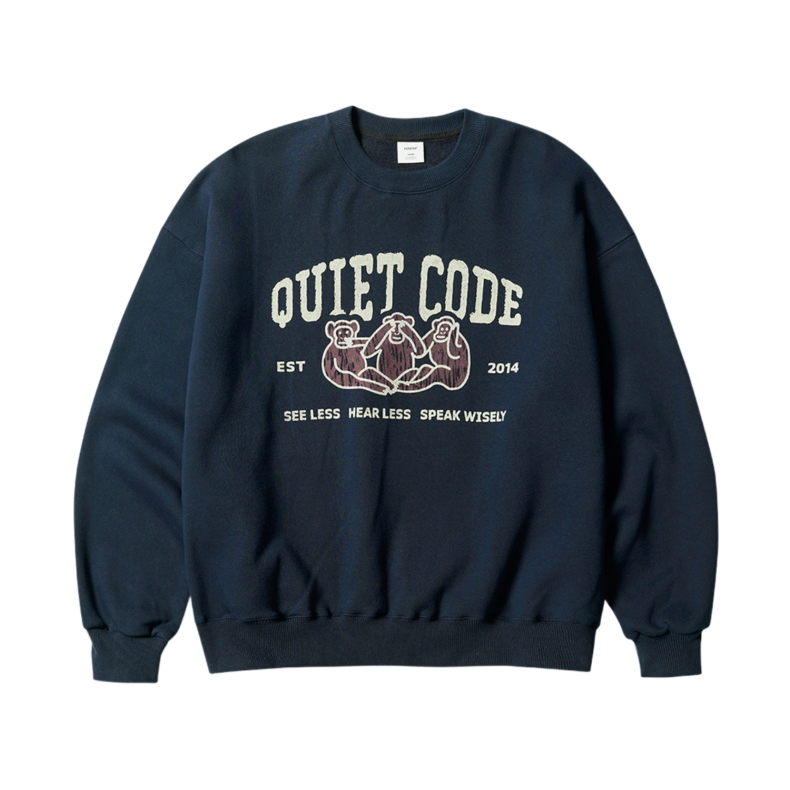 HSMT4793_navy_29 PERSTEP Quiet Code Sweatshirt Navy HSMT4793