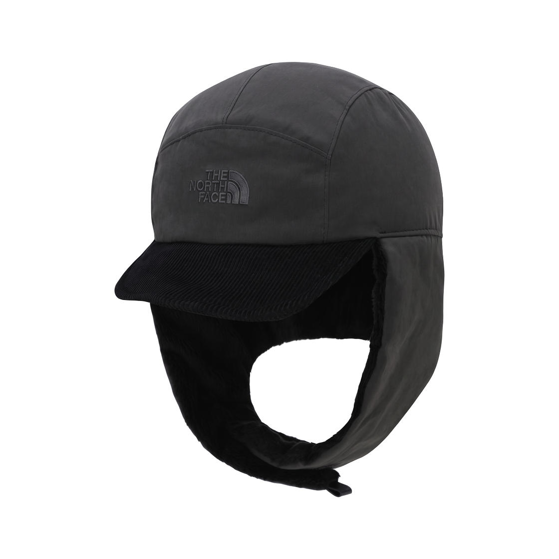 NE3CS56K The North Face White Label Waxed Cotton Earmuff Cap Dark Charcoal - 26FW
