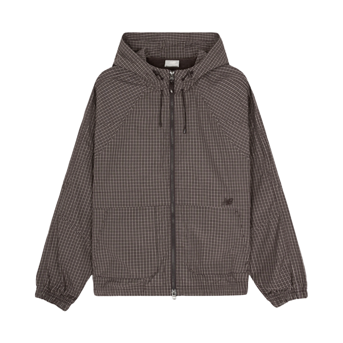 NBNAG3W822-78 (W) New Balance Over Fit Allday Hooded Windbreaker Chocolate