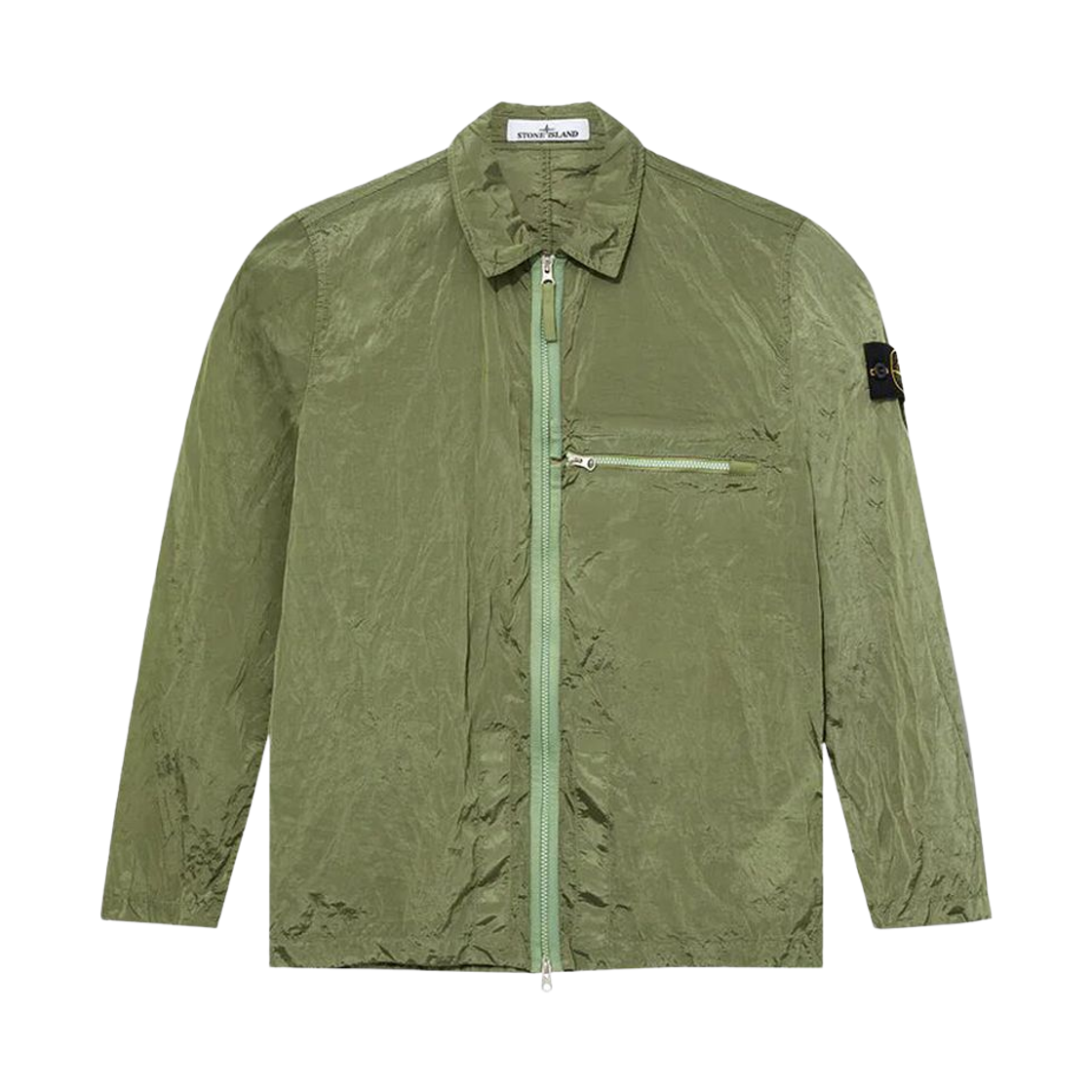 781510919-V0055 Stone Island 10919 Nylon Metal in Econyl Regenerated Nylon Overshirt Sage Green - 23SS