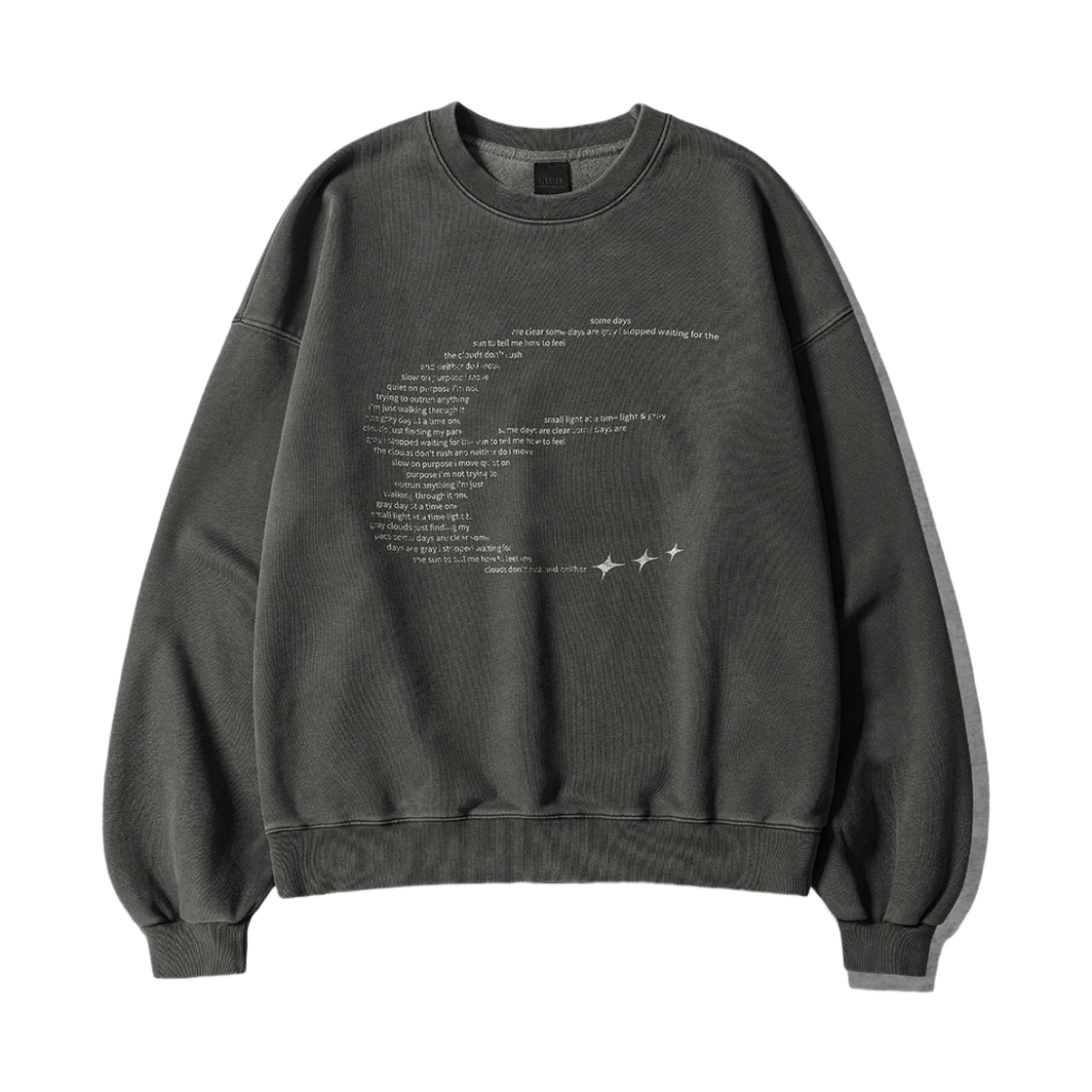 에즈카톤 피그먼트 스크립트 맨투맨 딥그레이 MMMT6981(EZKATON Pigment Script Sweatshirts Deepgray MMMT6981) - 1