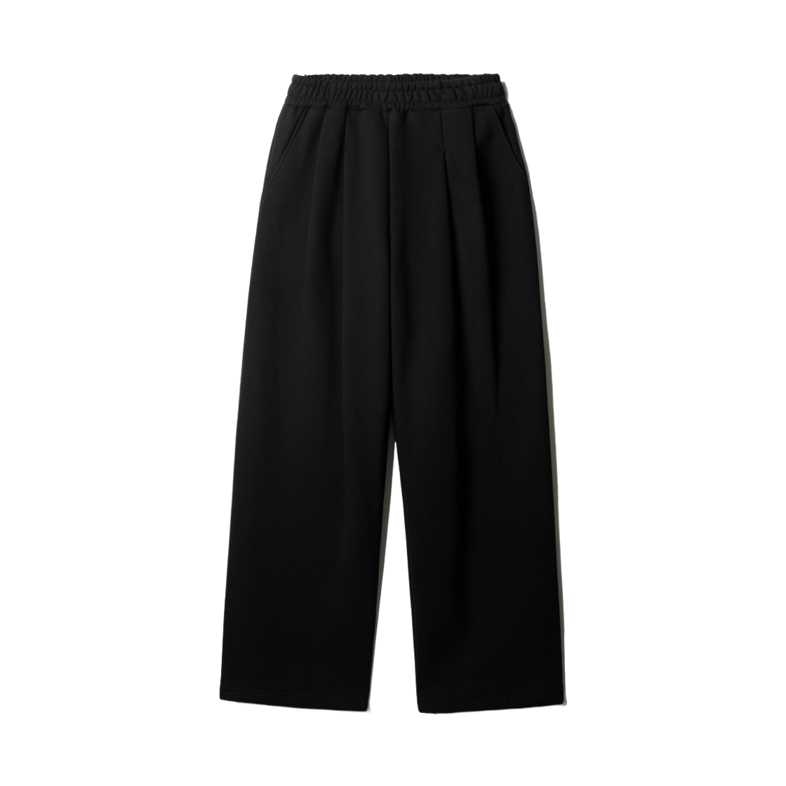 ISLP6229_black_29 PUNCHLINE From Over Two Tuck Sweat Pants Black ISLP6229