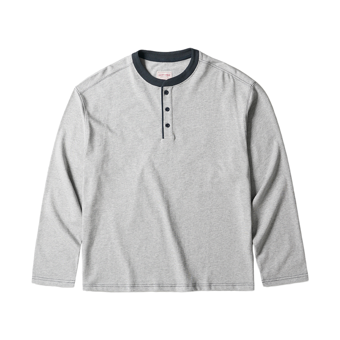 JULT4790_gray_29 PERSTEP Grovin Heavy Henley Neck Long Sleeve Gray JULT4790