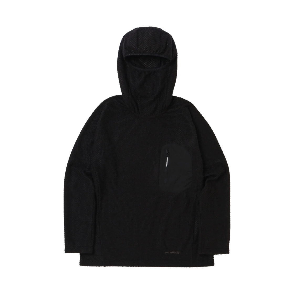 KM6DTSHAW07BK And Wander 019 Air Fleece Hoodie 2 Black - 26FW