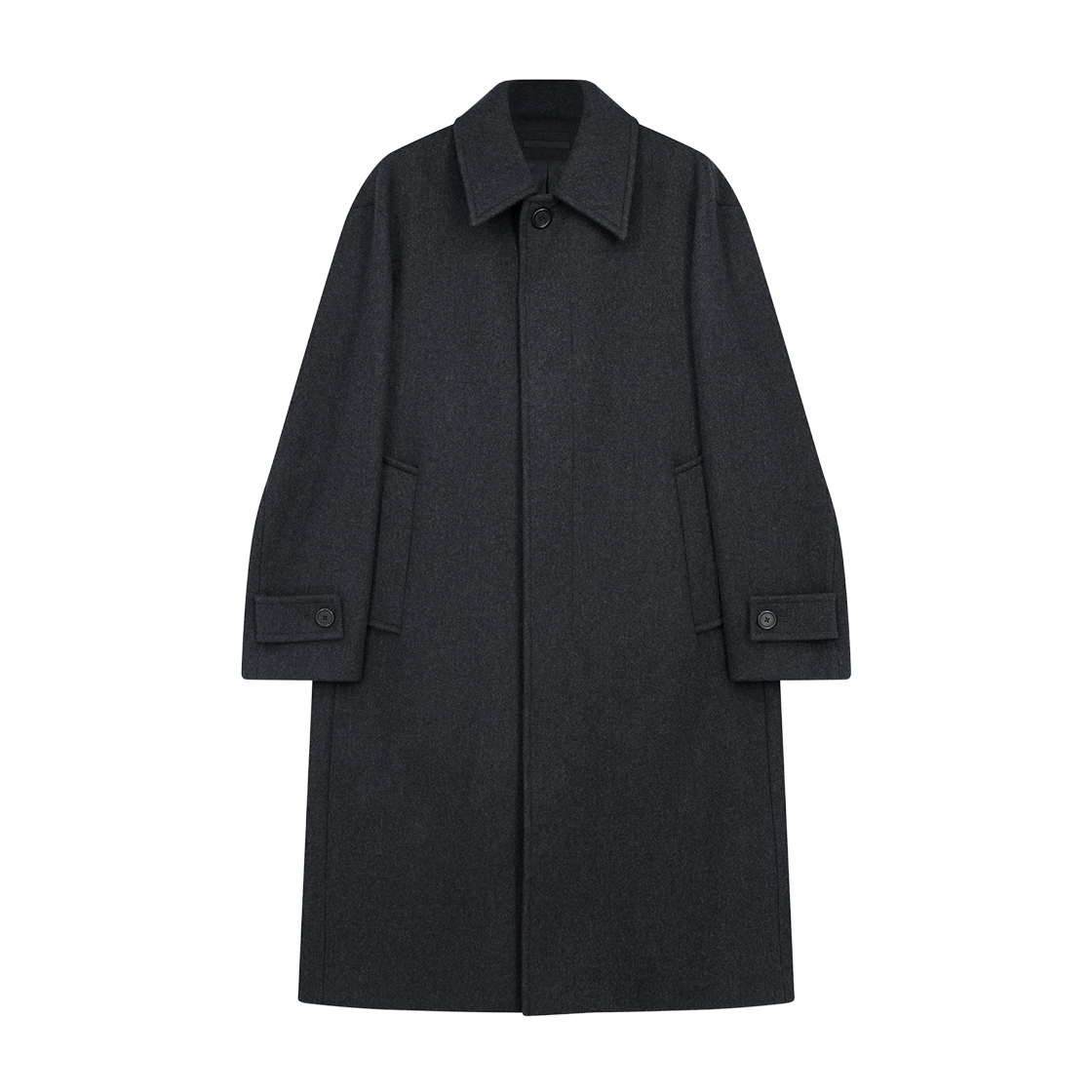 ZI6CT632CH ZIOSONGZIO Timeless Balmacaan Coat Charcoal