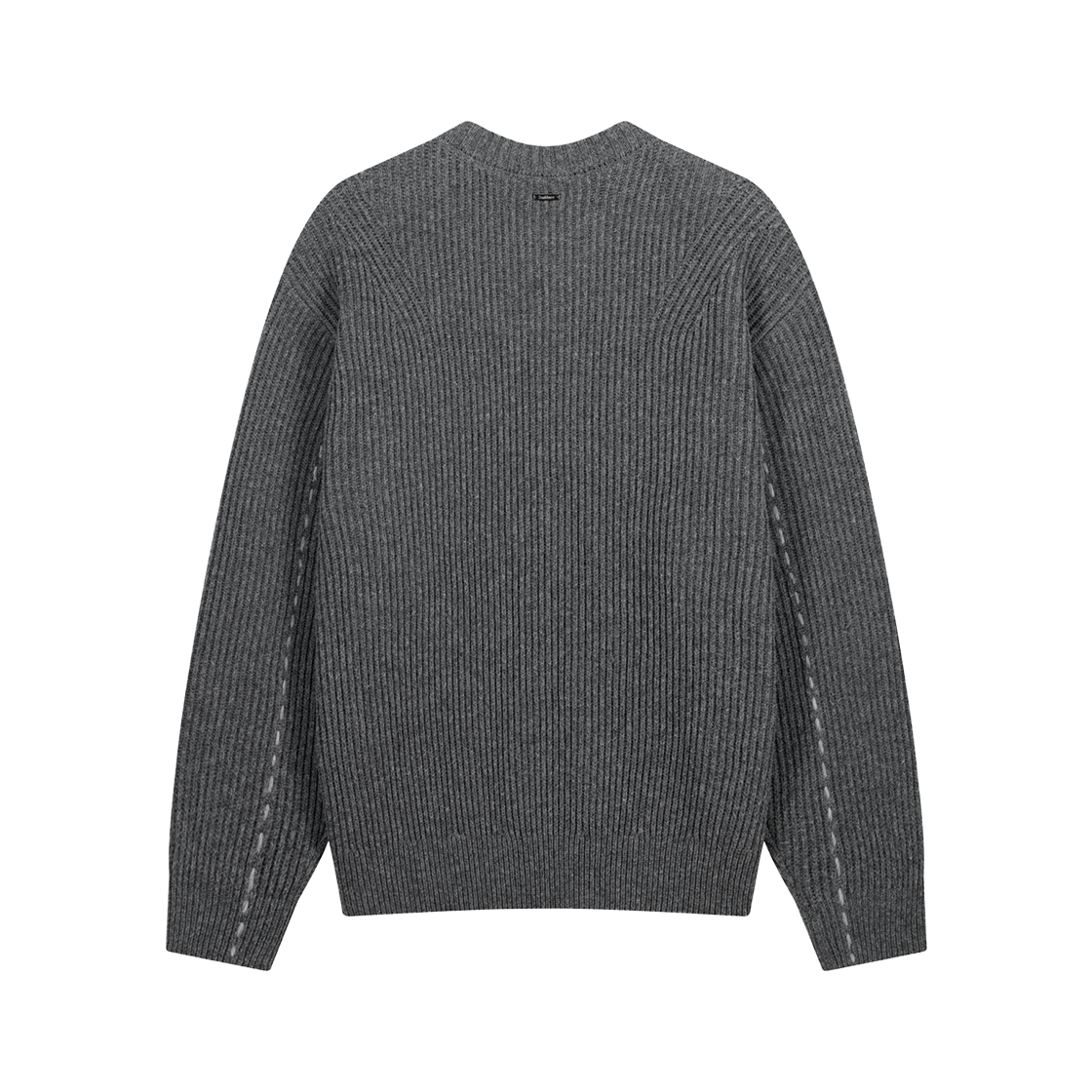 지오송지오 셈블런스 리브드 크루넥 니트 멜란지 그레이 ZI5KT839MG(ZIOSONGZIO SEMBLANCE Ribbed Crewneck Knit Melange Grey) - 2