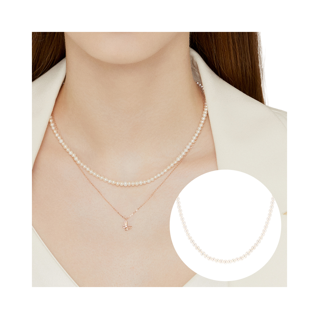 BASIC PERLINA 14K 목걸이 (JJP1NF1BS200R4420) - 2