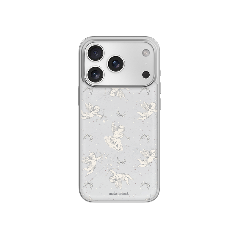 115263 Mademoment  romantic cupid Design Silver MagSafe Bumper Case