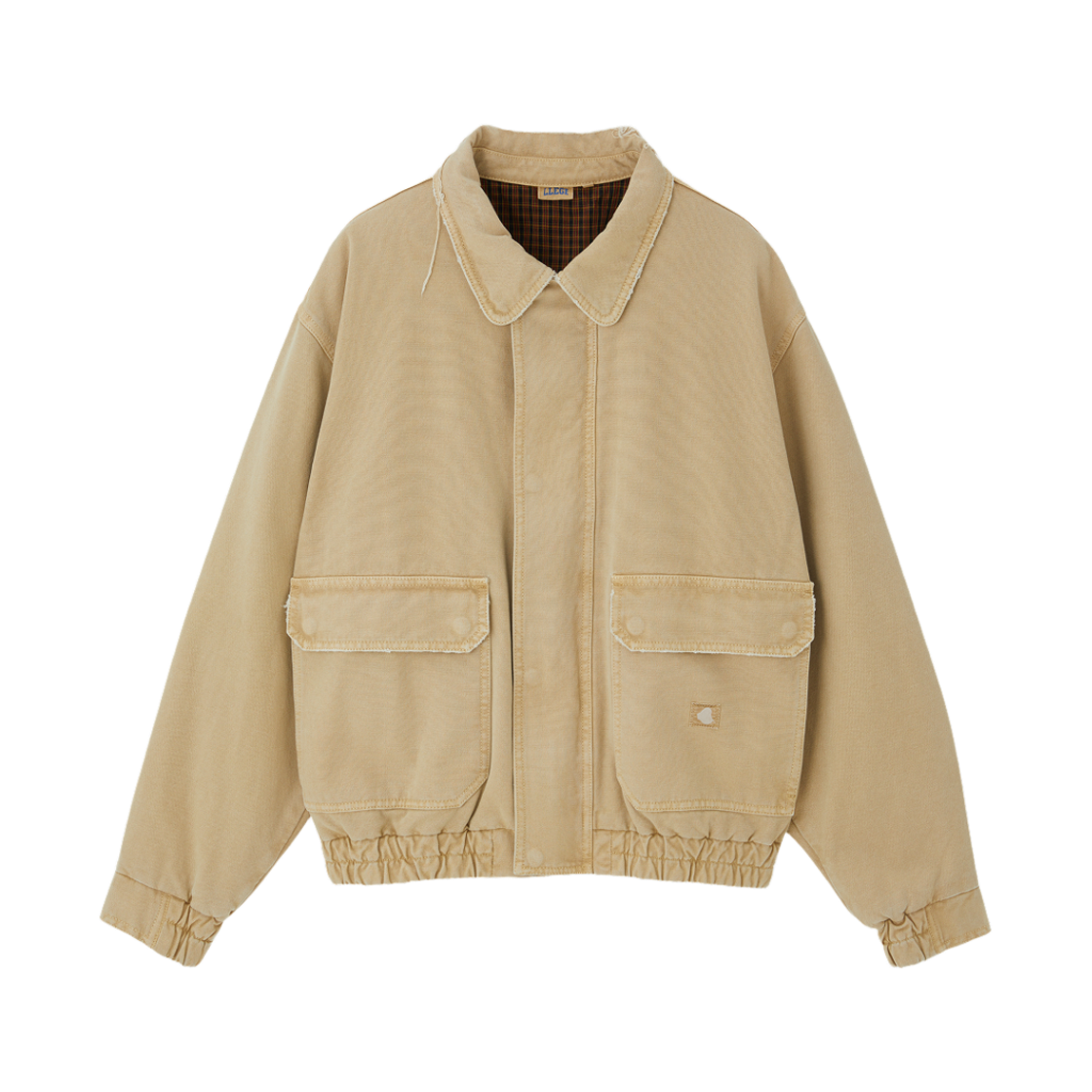 리지 디스트로이드 A-2 데님 점퍼 베이지(LLEGE Destroyed A-2 Denim Jumper Beige)
