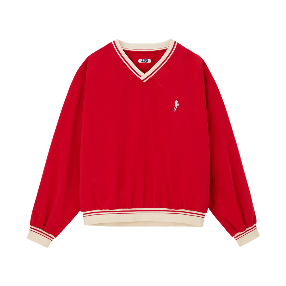 LL26WWTP001RD LLEGE Oversized Vintage Track Top Red