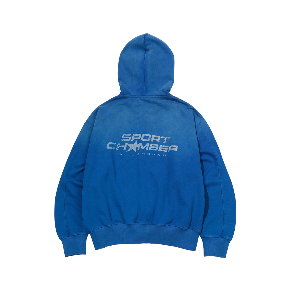 스포츠챔버 워시드 2001 후드 집업 블루(SPORT CHAMBER Washed 2001 Hood Zip-up BLUE) - 2
