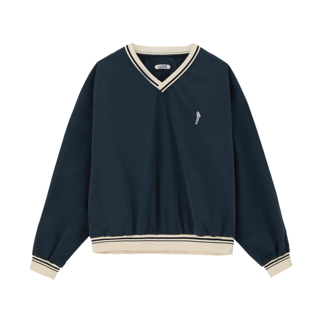 LL26WWTP001NV LLEGE Oversized Vintage Track Top Navy
