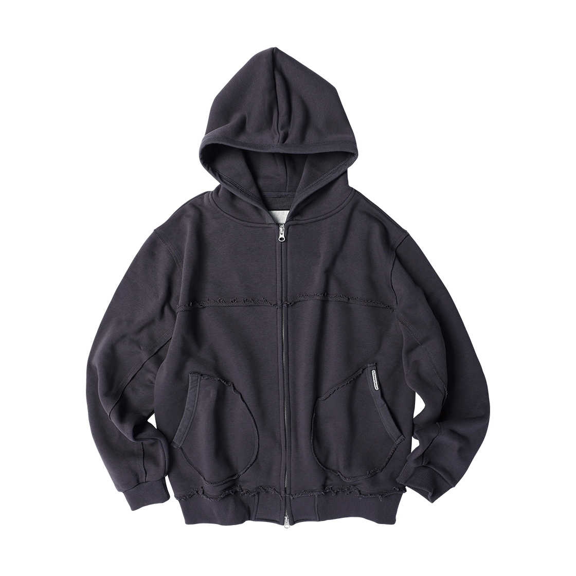 VH2EFUM480APP Thevinylhouse Cut Off Hoodie Zip-Up Purple