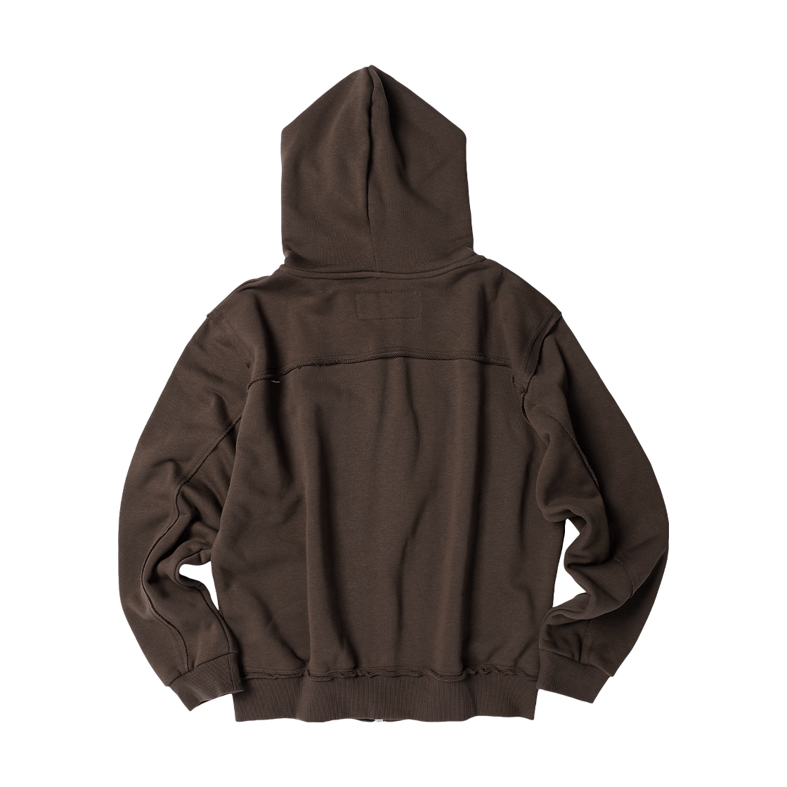 더바이닐하우스 컷 오프 후드 집업 브라운(Thevinylhouse Cut Off Hoodie Zip-Up Brown) - 2