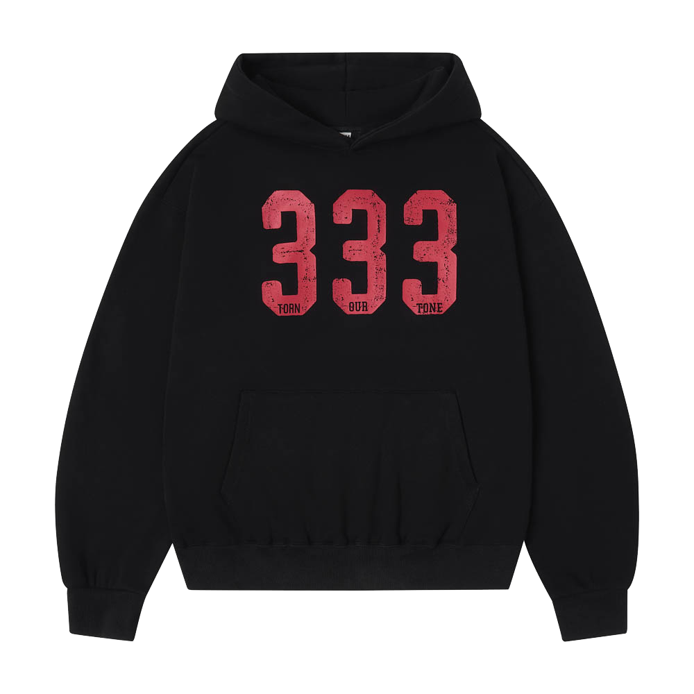 아모우 [기모] 333 후디 블랙(AMOU [Fleece] 333 Hoodie Black) - 2