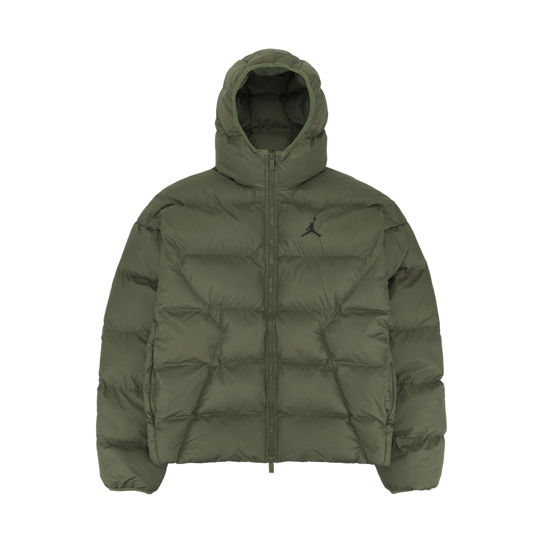 조던 브루클린 써마핏 패딩 자켓 미디움 올리브 블랙 (HV0532-222)(Jordan Brooklyn Therma-Fit Padded Jacket Medium Olive Black (HV0532-222)) - 1