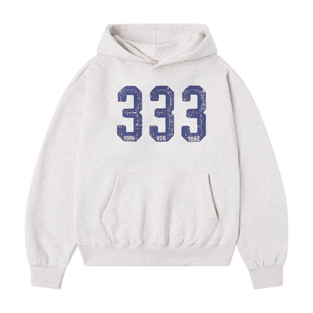 아모우 [기모] 333 후디 오트밀(AMOU [Fleece] 333 Hoodie Oatmeal) - 2