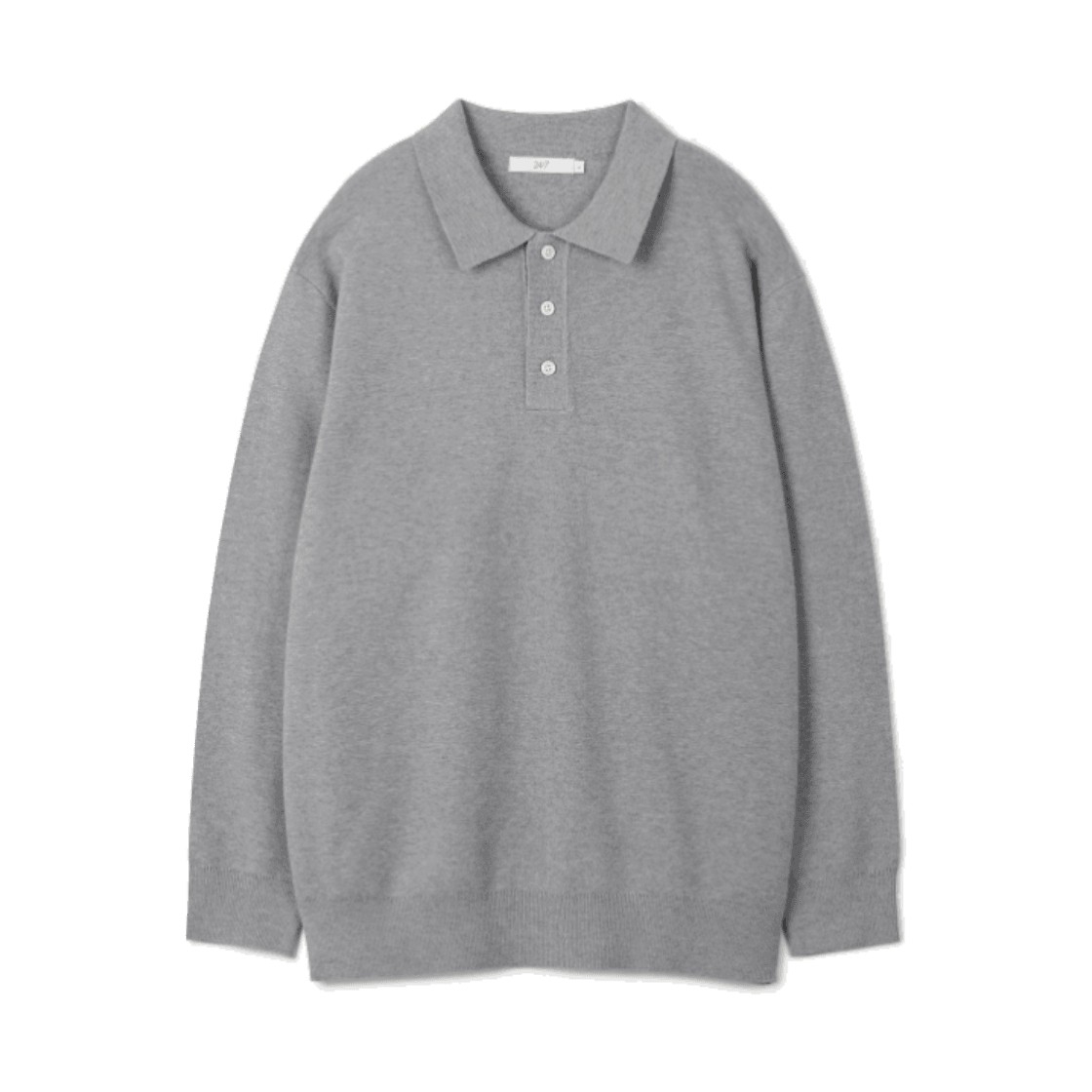TMWAX26531GYM 24/7 series Polo Collar Sweter Melange Gray