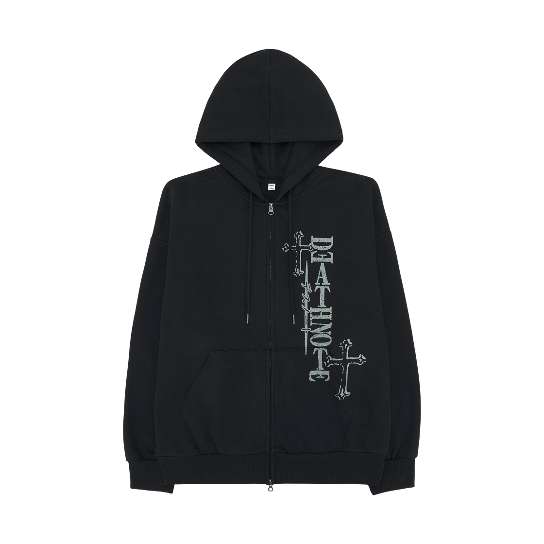 스파오 x 데스 노트 후드 집업 블랙(Spao x Death Note Zip-Up Hoodie Black)