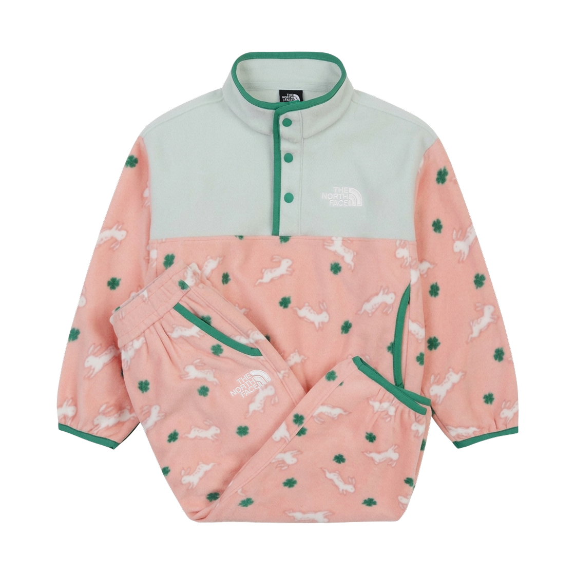 NT7TS57T (Kids) The North Face Ani-Mate Fleece Set Salmon - 26FW