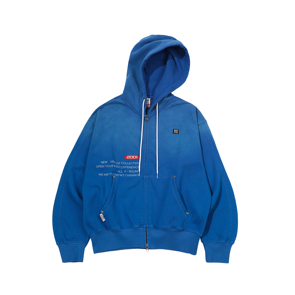 SCBFF1ZPU01BL SPORT CHAMBER Washed 2001 Hood Zip-up BLUE