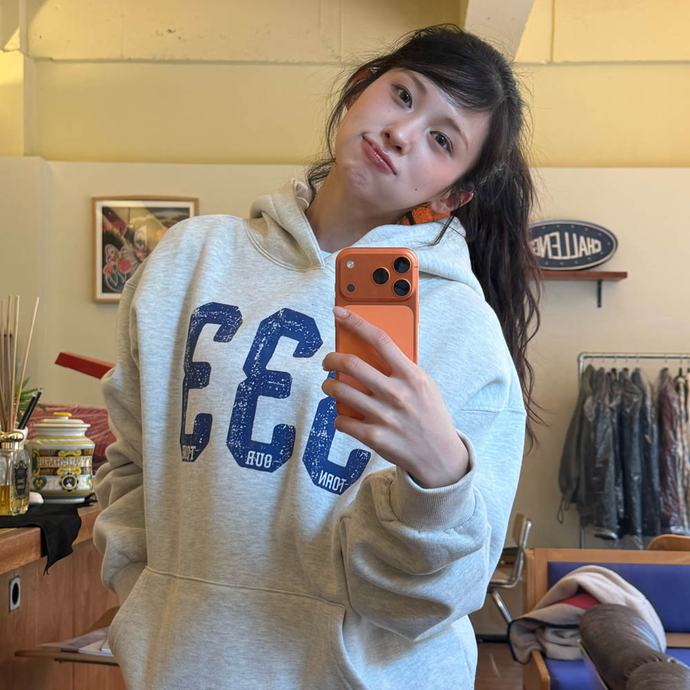 아모우 [기모] 333 후디 오트밀(AMOU [Fleece] 333 Hoodie Oatmeal) - 5