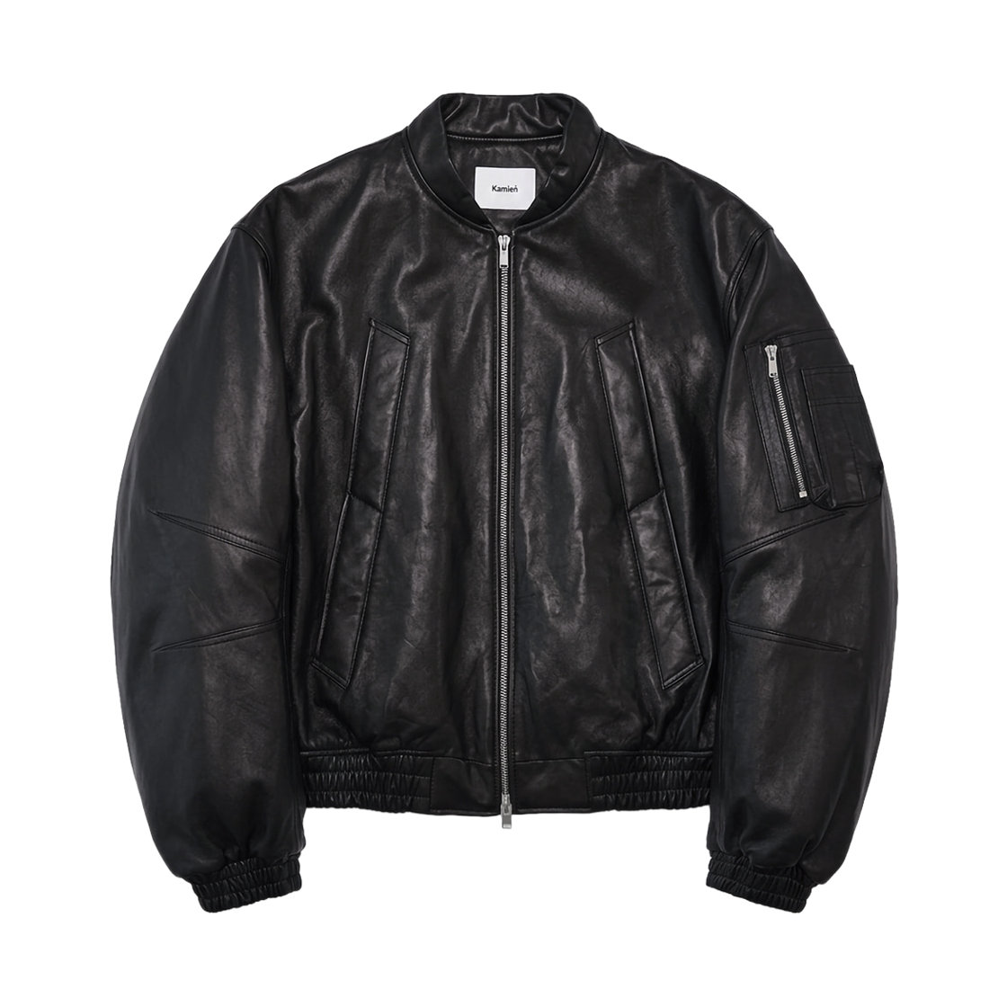 - Kamien Italian Vegetable Lambskin Ma-1 Black