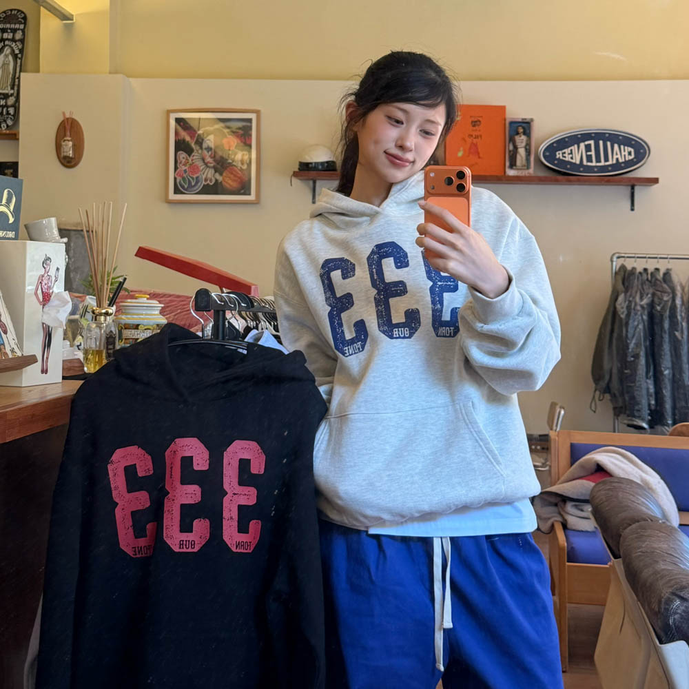 아모우 [기모] 333 후디 오트밀(AMOU [Fleece] 333 Hoodie Oatmeal) - 6