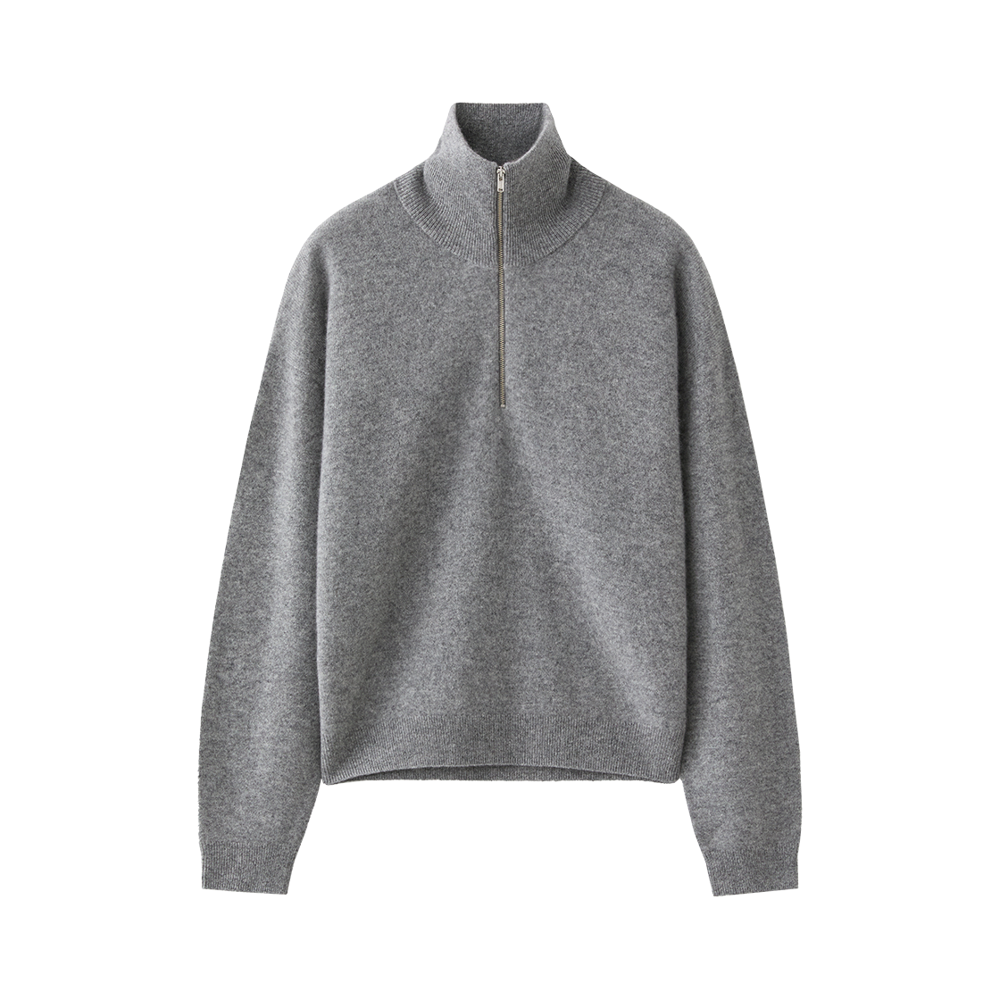 (W) 수아레 우먼 파인 캐시미어 100 하프 집업 니트 멜란지((W) Suare Women Fine Cashmere 100 Half-Zip Knit Melange)