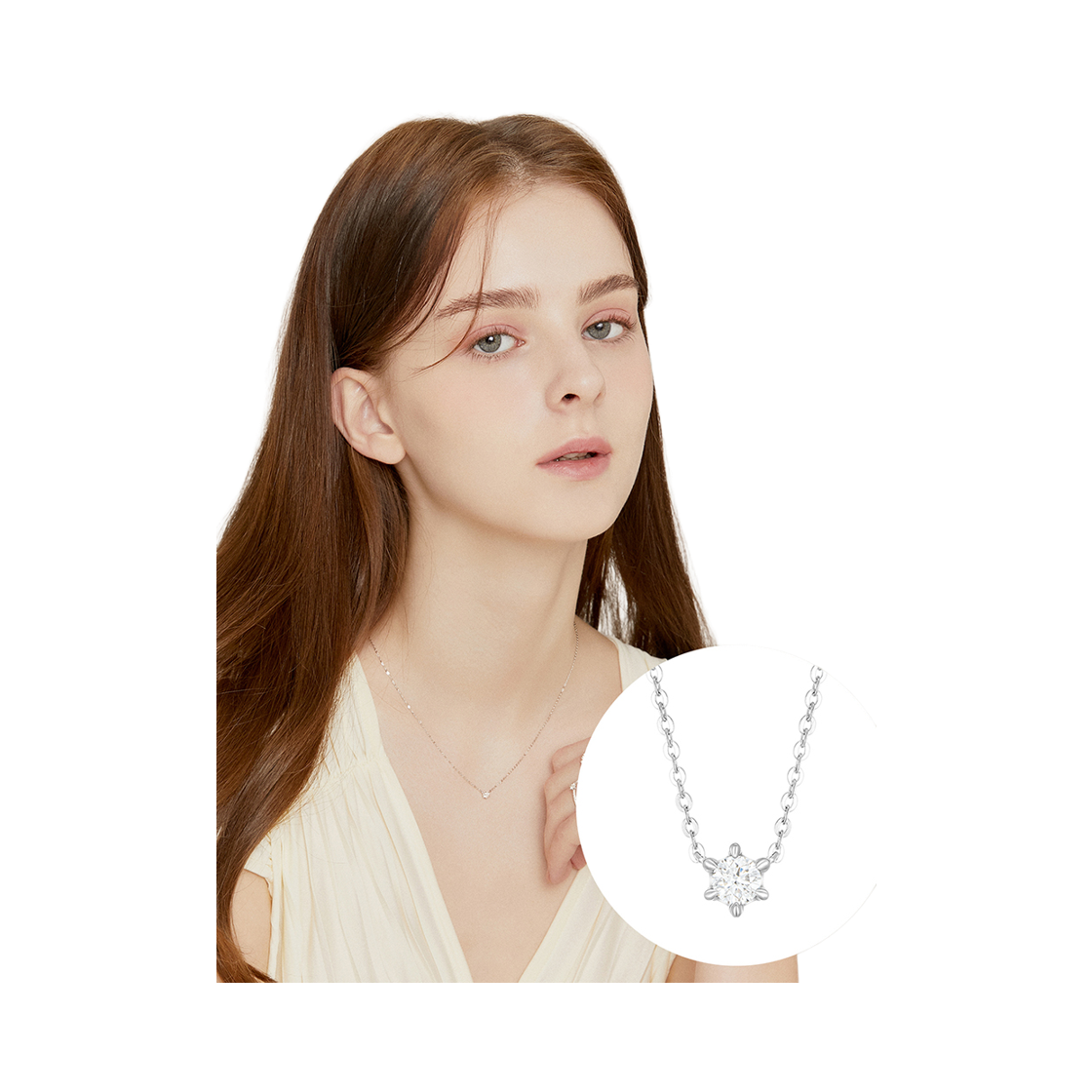 제이에스티나 제이에스티나 MARIEBEL 14K 1부 다이아 목걸이 (JJMBND3BS771W4420)(Jestina Jestina Mariebel 14K 1부 다이아 목걸이 (Jjmbnd3Bs771W4420)) - 3