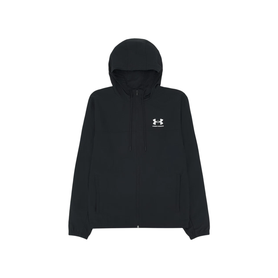 언더아머 라이벌 우븐 윈드브레이커 블랙 화이트(Under Armour Rival Woven Windbreaker Black White)