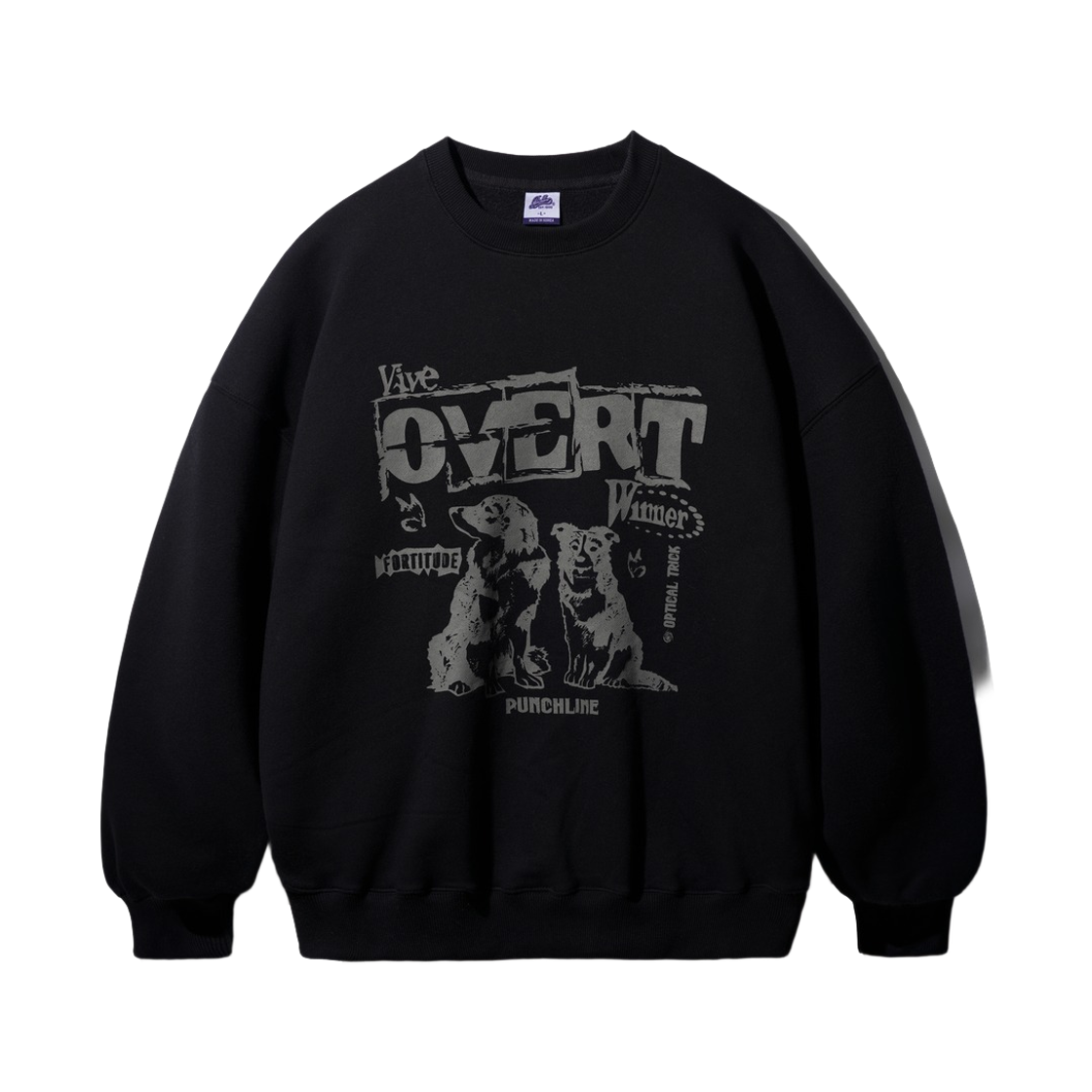 ISMT6224_Black_29 PUNCHLINE Overt Sweatshirts Black ISMT6224