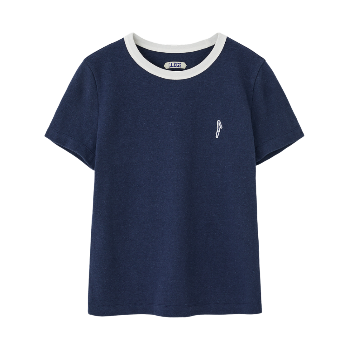 LL26WJTP006NV LLEGE Womens Ringer Top Navy