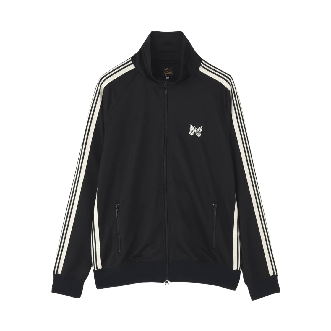 SX1519 Needles Track Jacket Poly Smooth Black White