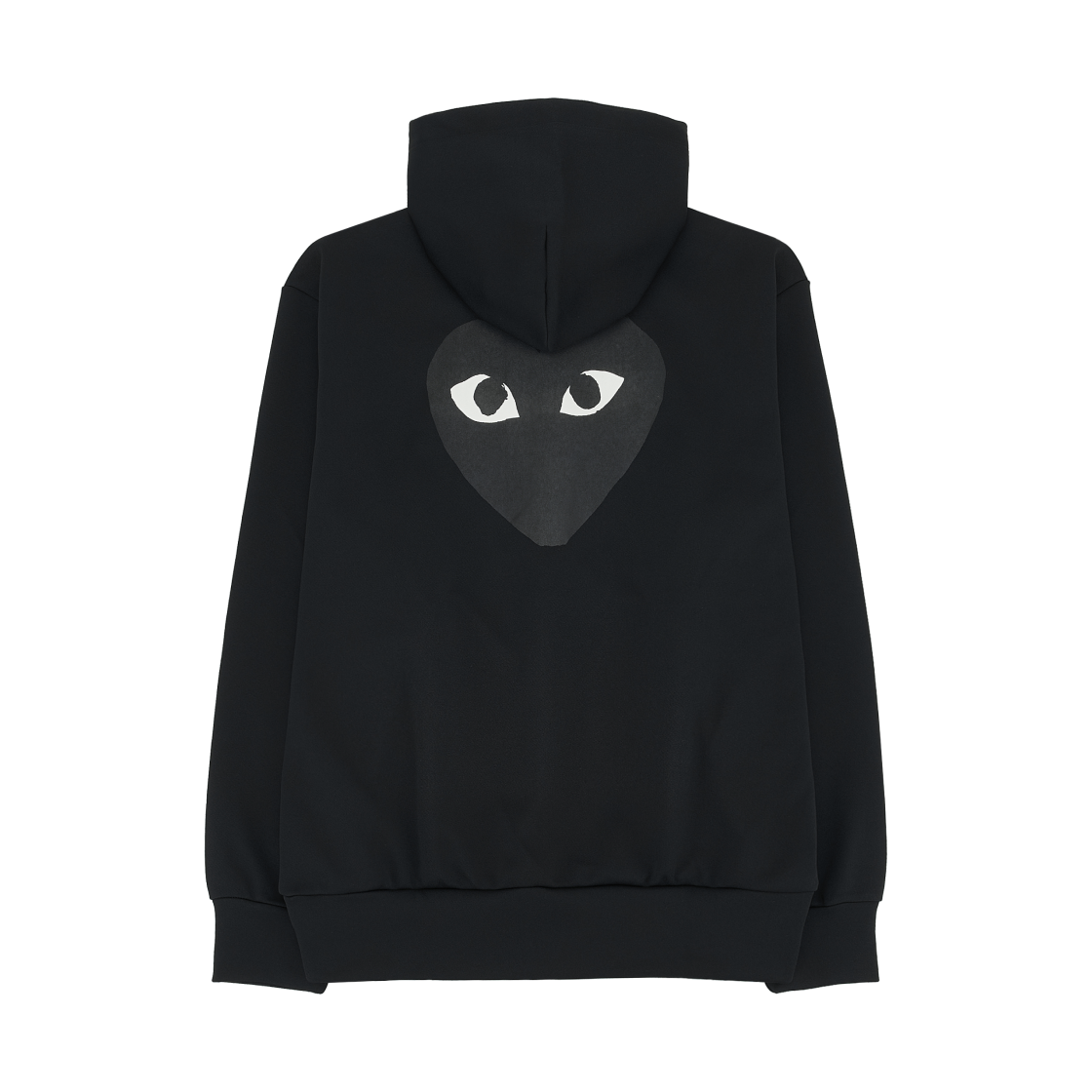 플레이 꼼데가르송 빅 블랙 하트 프린트 후드 집업 블랙(Play Comme des Garcons Big Black Heart Print Zip Hooded Sweatshirt Black)