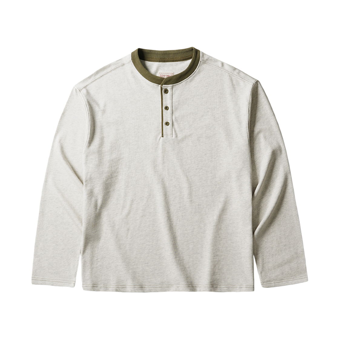 퍼스텝 그로빈 헤비 헨리넥 긴팔티 오트밀 JULT4790(PERSTEP Grovin Heavy Henley Neck Long Sleeve Oatmeal JULT4790) - 1