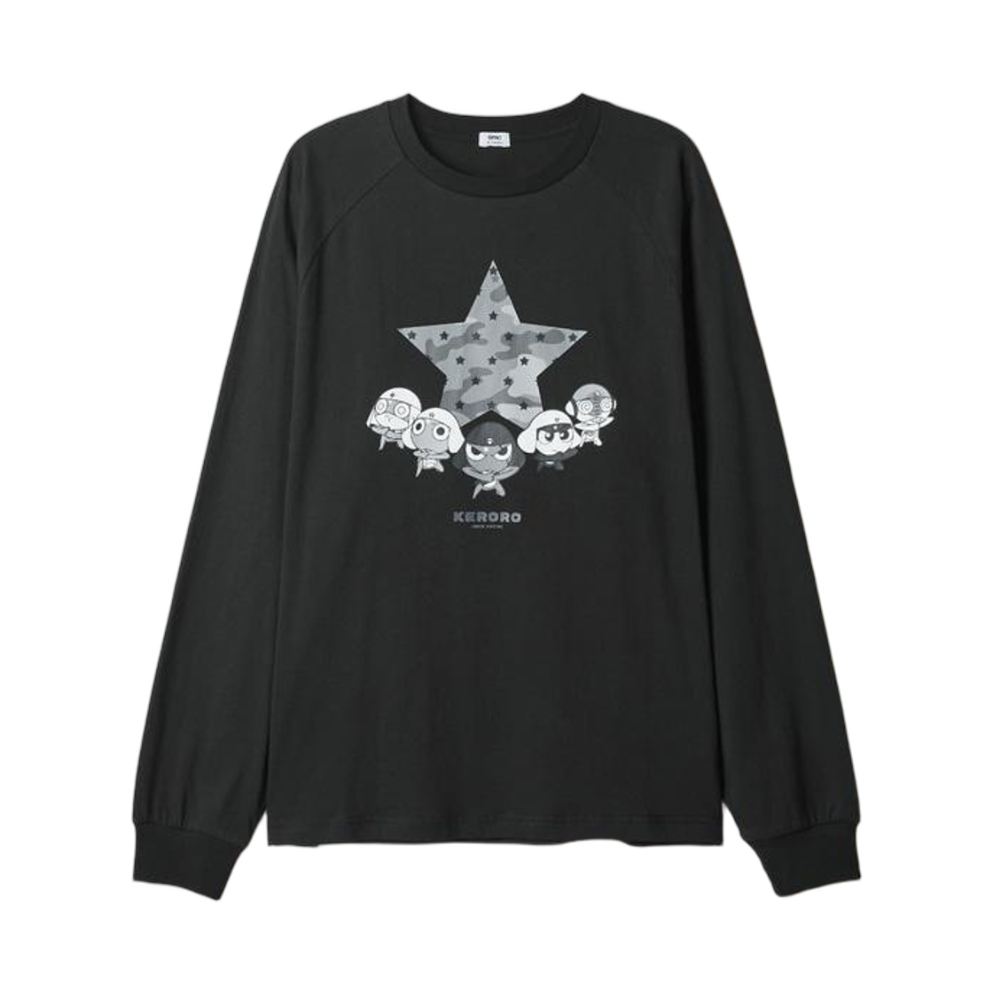 SPLAG4TU01 Spao x Sergeant Keroro Long Sleeve T-Shirt Black