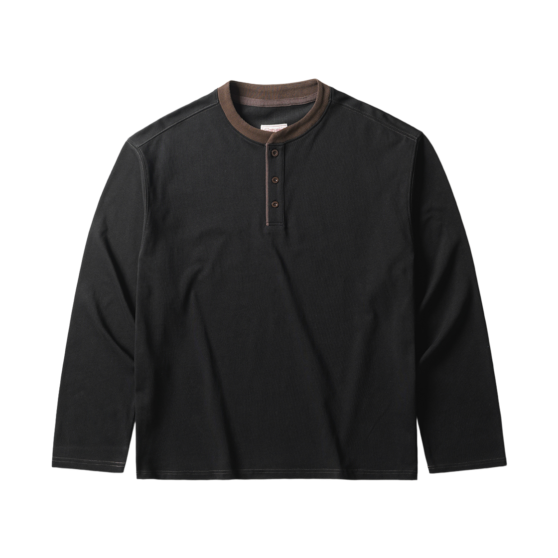 퍼스텝 그로빈 헤비 헨리넥 긴팔티 블랙 JULT4790(PERSTEP Grovin Heavy Henley Neck Long Sleeve Black JULT4790)