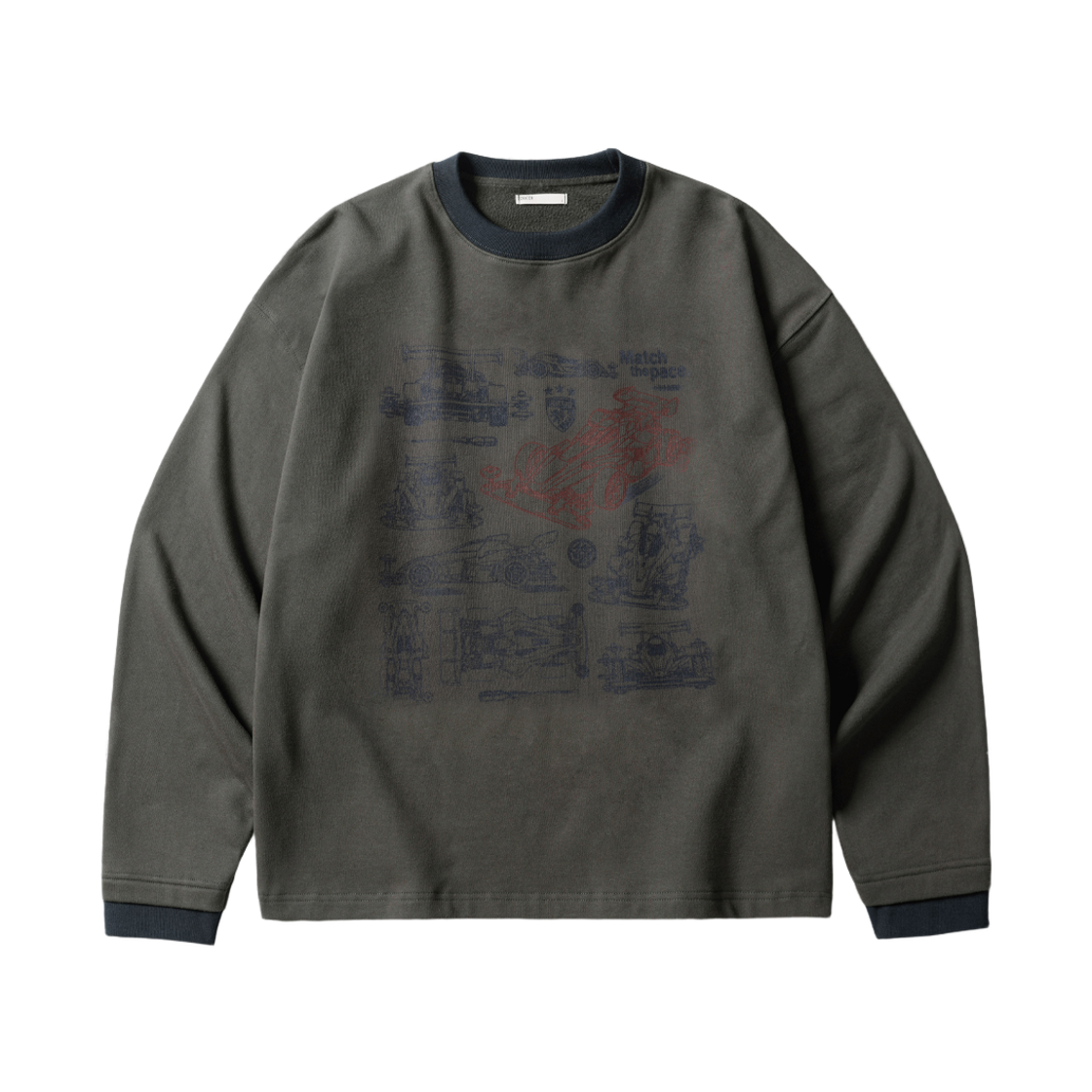 에즈카톤 맥스 미니카 헤비코튼 롱슬리브 딥그레이 JILT6973(EZKATON Max Mini Car Heavy Cotton Long Sleeve Deepgray JILT6973) - 1