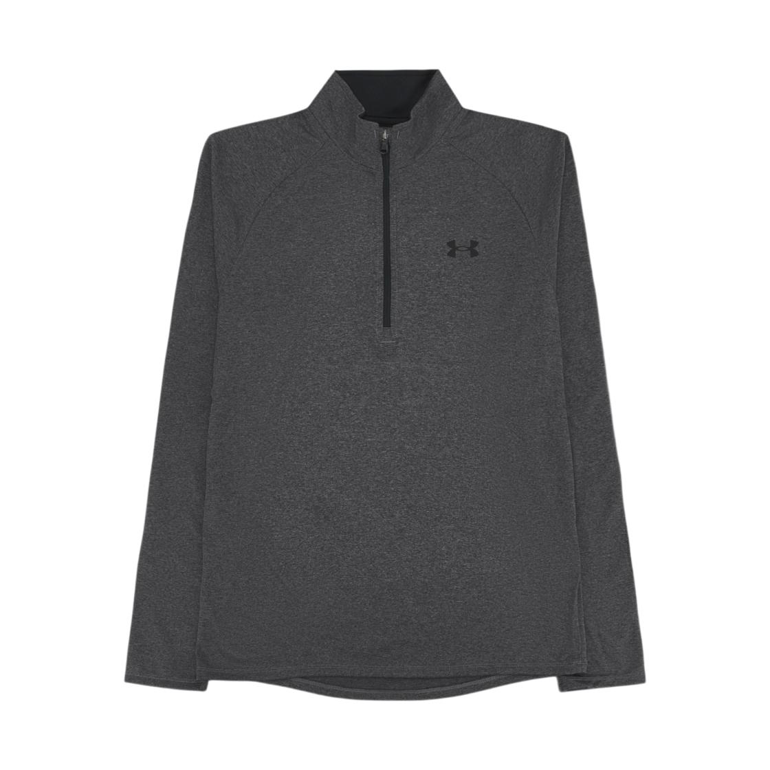 언더아머 테크 하프 집 롱슬리브 카본 헤더 블랙(Under Armour Tech Half Zip Long Sleeve Carbon Heather Black)