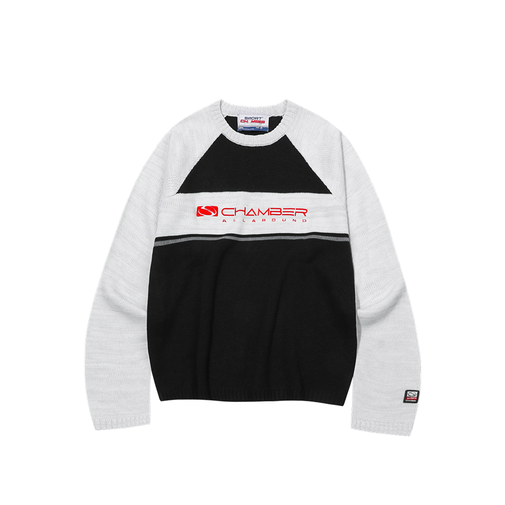 SCBEF1KNU01BK SPORT CHAMBER Raglan Track Knit BLACK