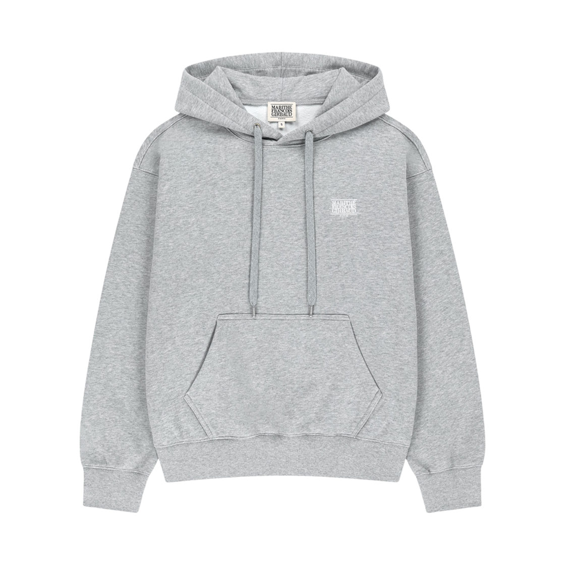 - Marithe Francois Girbaud Small Classic Logo Oversized Brushed Hoodie Heather Gray