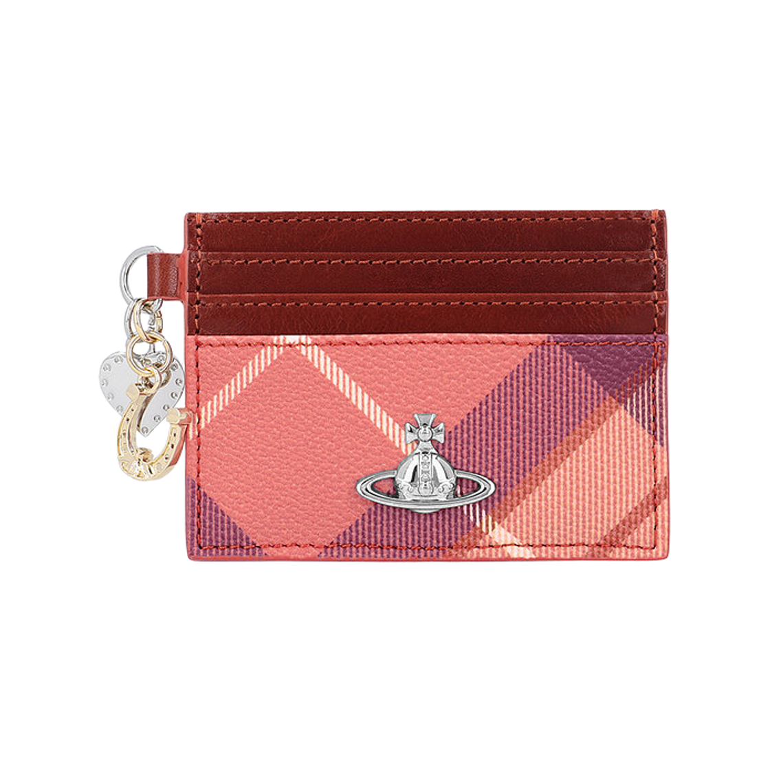 5403000VW-C009L-G201 Vivienne Westwood Charm Card Holder Tartan