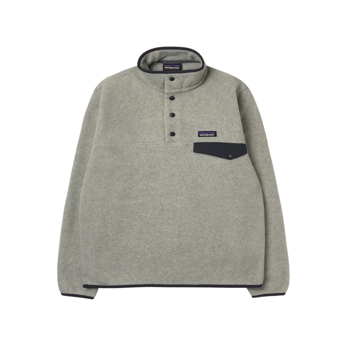 파타고니아 라이트웨이트 신칠라 스냅-T 플리스 풀오버 오트밀 헤더/스몰더 블루/뉴 네이비(Patagonia Lightweight Synchilla Snap-T Fleece Pullover Oatmeal Heather/Smolder Blue/New Navy)