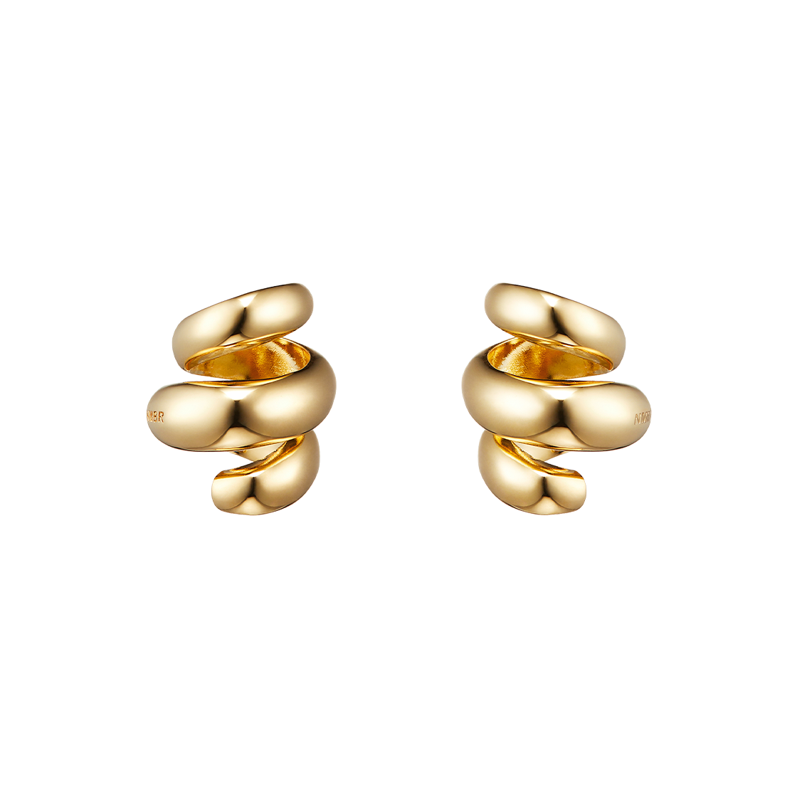 넘버링 #6118 코일 스파이럴 이어링 골드(NUMBERING #6118 Coil Spiral Earrings Gold)