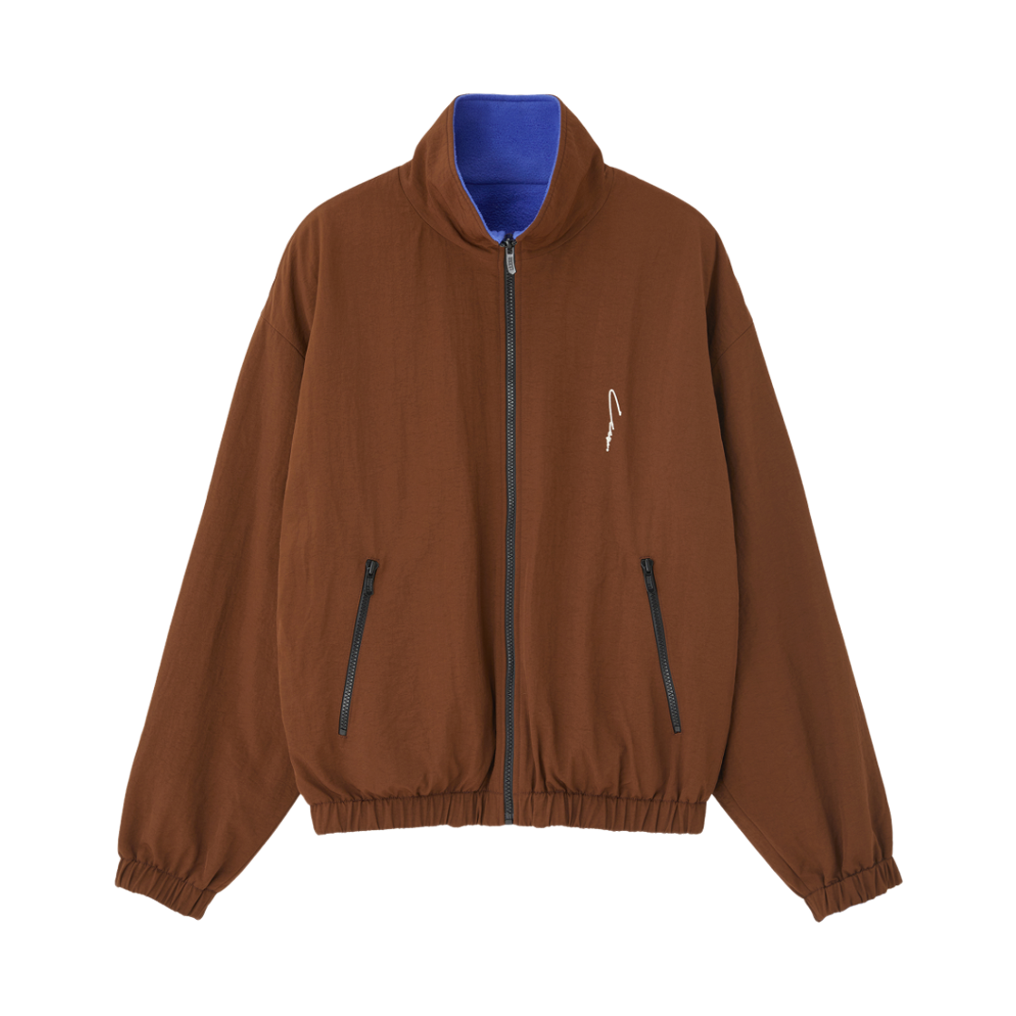 리지 리버시블 플리스 트랙 점퍼 브라운(LLEGE Reversible Fleece Track Jumper Brown)